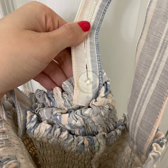 American Eagle outfitters smocked mini dress with a crisscross back. Size small. - Picture 9 of 12